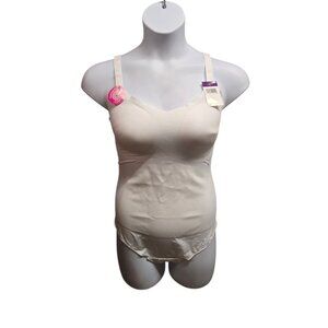 Maidenform Womens 2X White Power Players Shaping Thong Bodysuit Firm Control